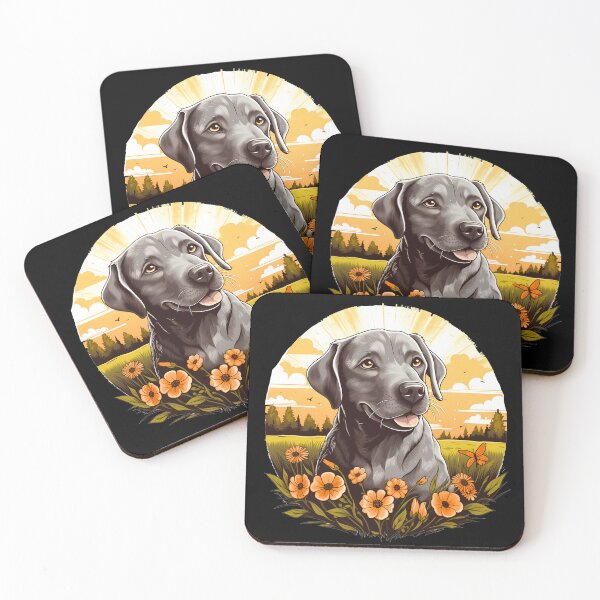 Item preview, Silver labrador retriever dog breed in nature illustration designed and sold by NBSStore.