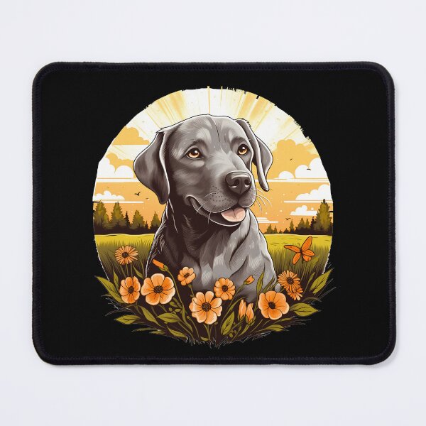Item preview, Silver labrador retriever dog breed in nature illustration designed and sold by NBSStore.