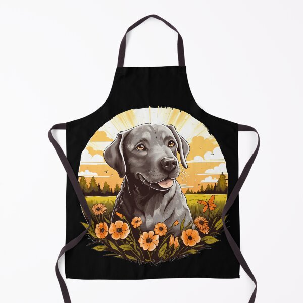 Item preview, Silver labrador retriever dog breed in nature illustration designed and sold by NBSStore.