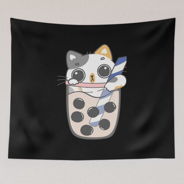 Item preview, boba cat designed and sold by itswallcraft.
