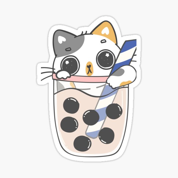 Item preview, boba cat designed and sold by itswallcraft.