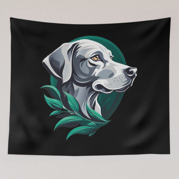 Item preview, Silver Labrador Retriever Dog Breed Logo Style Artwork  designed and sold by NBSStore.