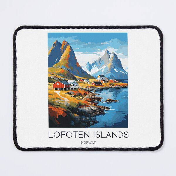 Item preview, A Pop Art Travel Print of the Lofoten Islands - Norway designed and sold by StudioRedKoala.