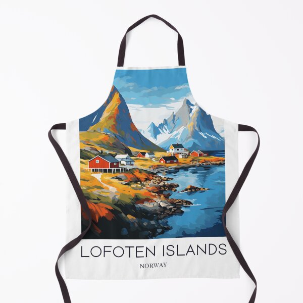 Item preview, A Pop Art Travel Print of the Lofoten Islands - Norway designed and sold by StudioRedKoala.
