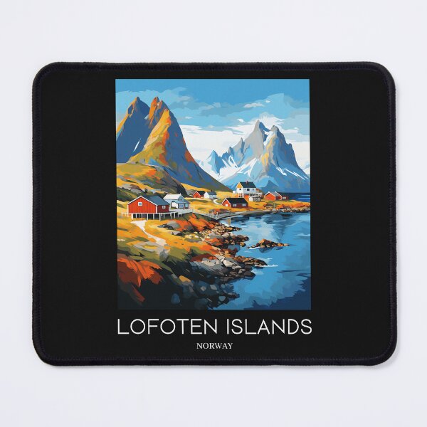 Item preview, A Pop Art Travel Print of the Lofoten Islands - Norway designed and sold by StudioRedKoala.