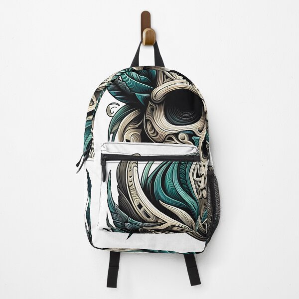 Item preview, Aztec skull in shades of green designed and sold by CollorTrend.