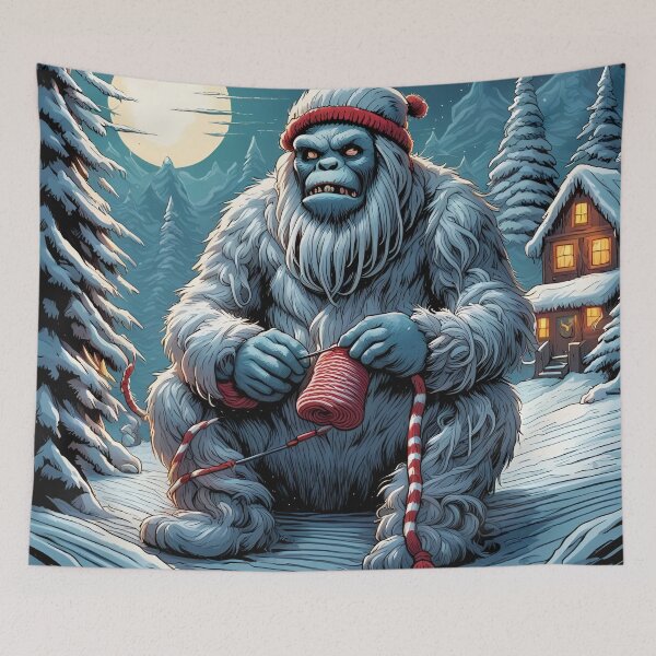 Item preview, Knitting yeti  designed and sold by Bouncingbumble.