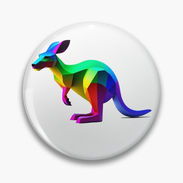 Item preview, Vibrant Kangaroo: A Colorful Leap into Nature designed and sold by HarbeShop.