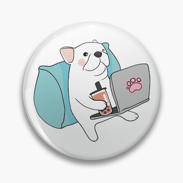 Item preview, dog drinking boba tea designed and sold by itswallcraft.