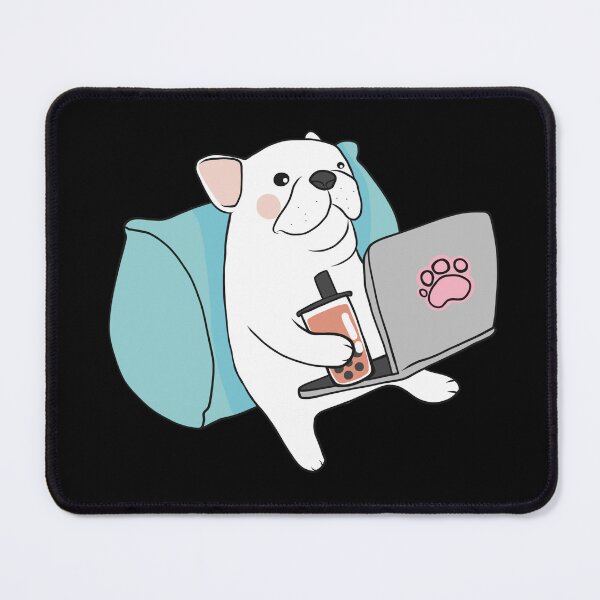 Item preview, dog drinking boba tea designed and sold by itswallcraft.