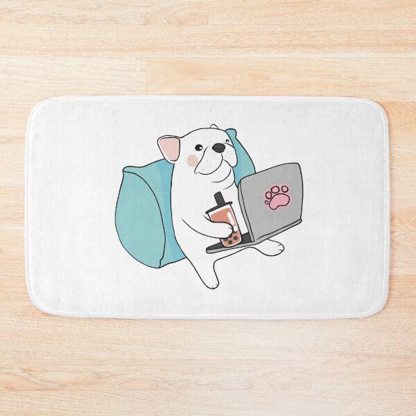 Item preview, dog drinking boba tea designed and sold by itswallcraft.