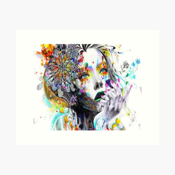Psychedelic Woman Art Print