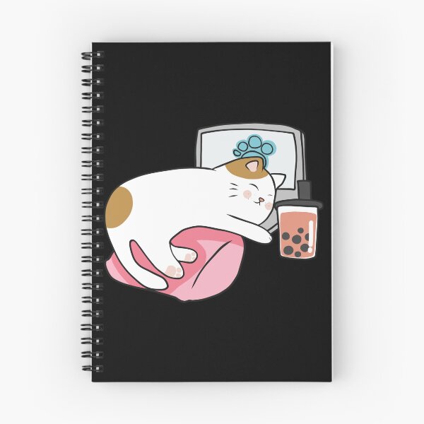 Item preview, cat drinking boba tea designed and sold by itswallcraft.