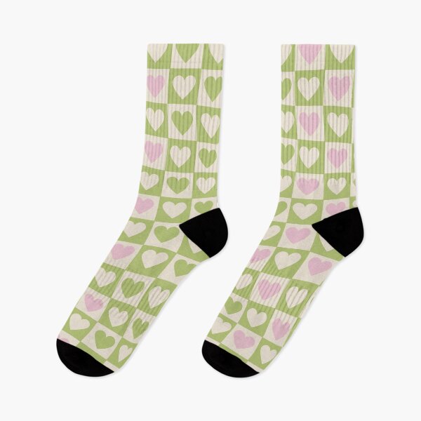 Item preview, Checkerboard Pink and Green Hearts Full Retro Mitsuri Inspired designed and sold by Owlhana.