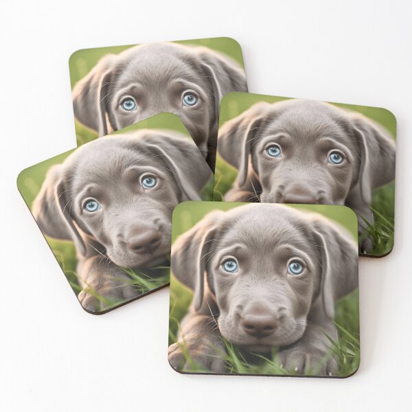 Item preview, Cute and adorable silver grey labrador puppy with blue eyes in nature photography  designed and sold by NBSStore.
