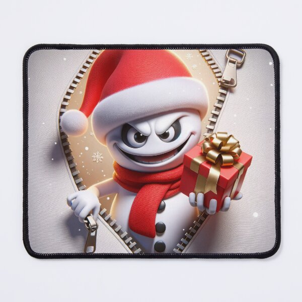 Item preview, Cute Unzipped Breakthrough Wicked Snowman Mouse Pad designed and sold by AkomaGifts.