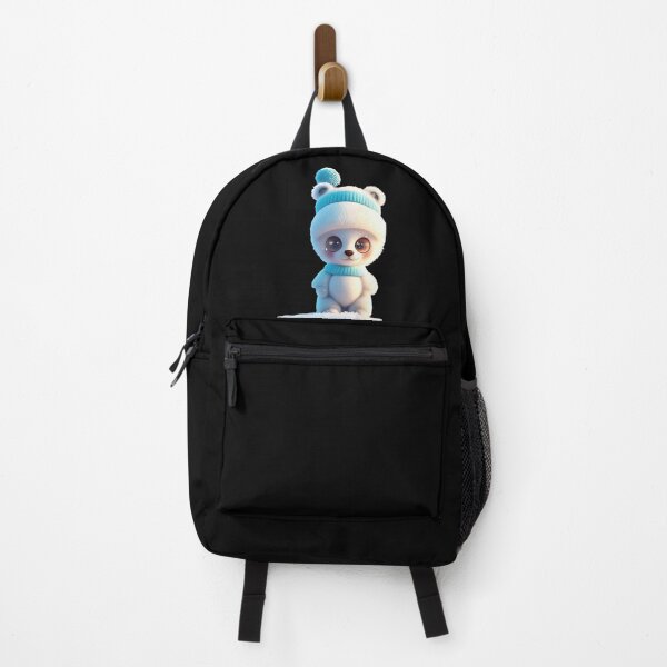 Item preview, Adorable Whimsy:White Fairy Bear in a Cozy Cyan Hat designed and sold by GranitTR.