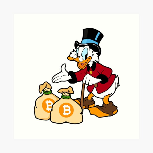 Bitcoin Hodl Scrooge McDuck Art Print