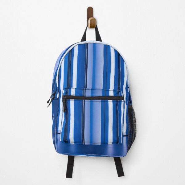 Item preview, Blue and White Stripes - Neon Lights Art designed and sold by patterncrow.