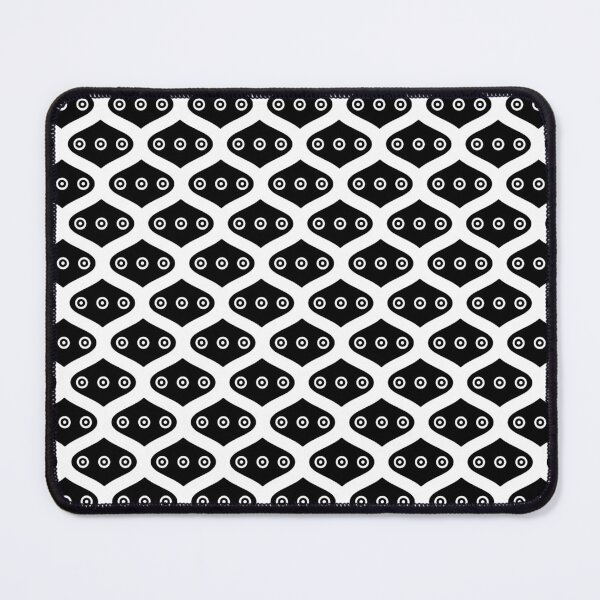 Item preview, White Black Almonds Ovals Circle Dots Monochrome Geometric Modern Art Optical Illusions Pattern designed and sold by PenguinForests.