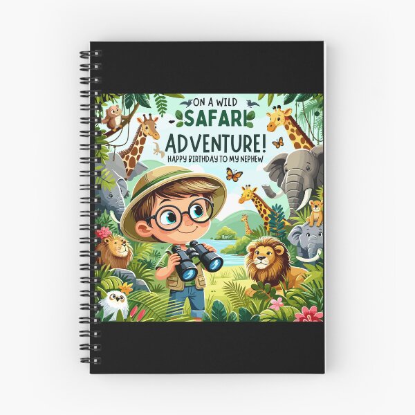 Item preview, Jungle Explorer - Aventura de safari salvaje - Feliz cumpleaños a mi sobrino designed and sold by Jurady.