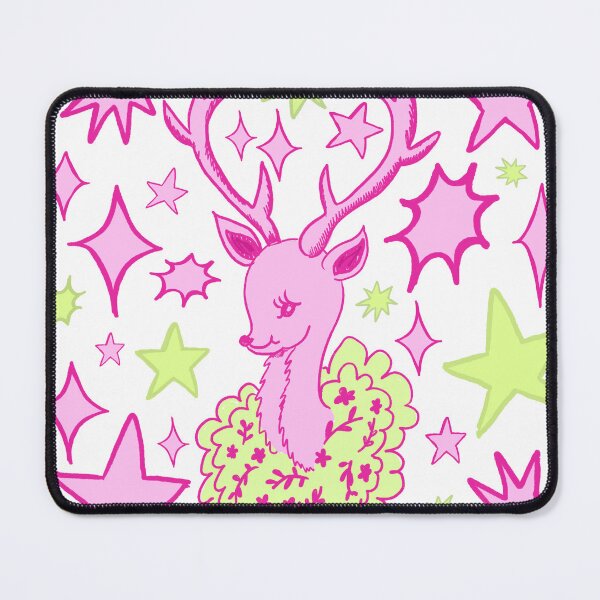 Item preview, Cute Retro Deer with Antlers, Pink and Green designed and sold by Daydreamer Alley.