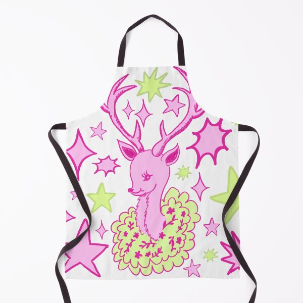 Item preview, Cute Retro Deer with Antlers, Pink and Green designed and sold by Daydreamer Alley.