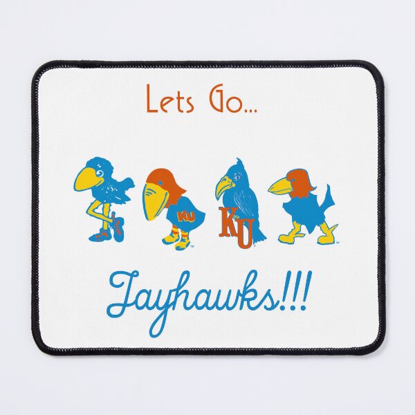 Item preview, KU Jayhawks Over the Years Lets Go Jayhawks Throwback Marching Jayhawks KU Baskball  designed and sold by TheVelvetBanana.