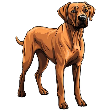 Artwork thumbnail, Red Rhodesian Ridgeback Dog Drawing by meganohm