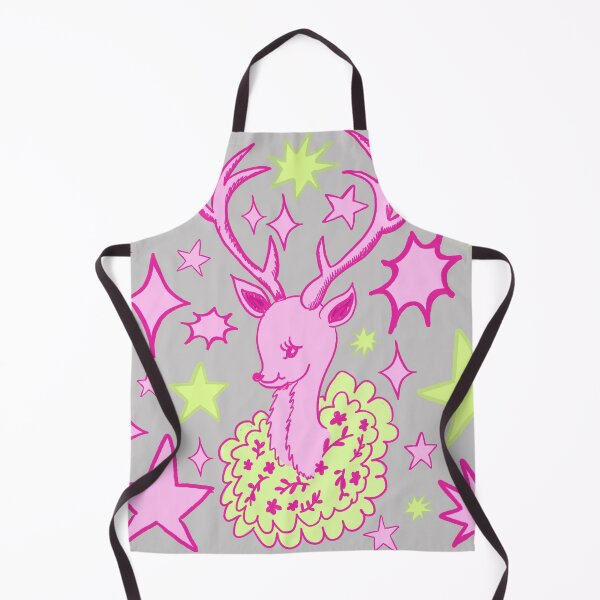 Item preview, Cute Deer with Antlers and Wreath, Pink Green and Gray designed and sold by Daydreamer Alley.