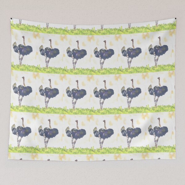 Item preview, Ostrich Watercolour illustration designed and sold by LearsInteriors.