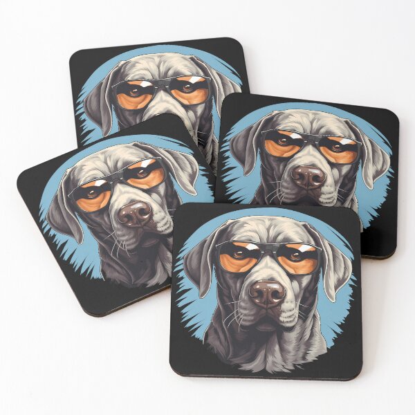 Item preview, Funny Silver Grey Labrador Retriever Dog Wearing Sunglasses Illustration designed and sold by NBSStore.