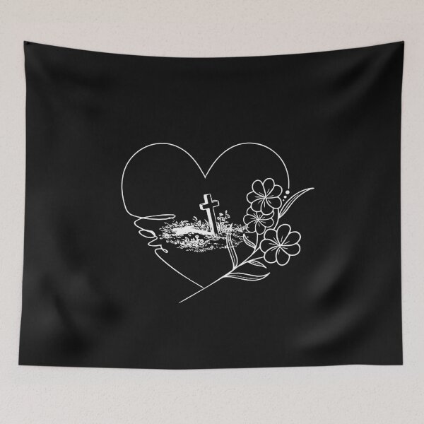 Item preview, Jesus cross with heart -sticker designed and sold by Faithandpattern.