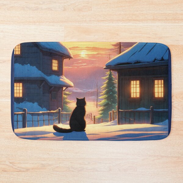 Item preview, Christmas scenery and cat designed and sold by YukiKenji.