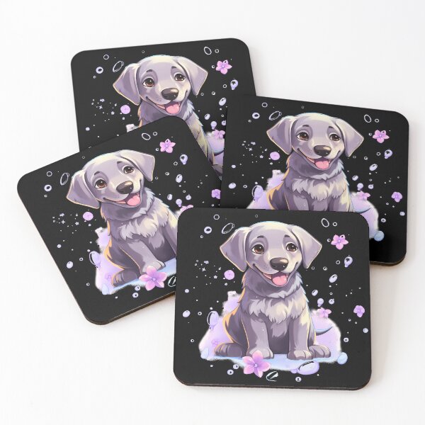 Item preview, Cute Silver Grey Labrador Retriever Puppy Illustration  designed and sold by NBSStore.