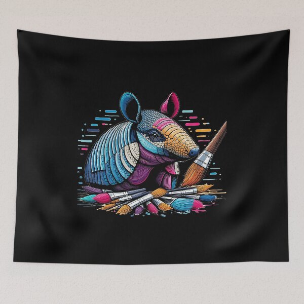 Item preview, brightly colored artist armadillo designed and sold by PincelDillo.