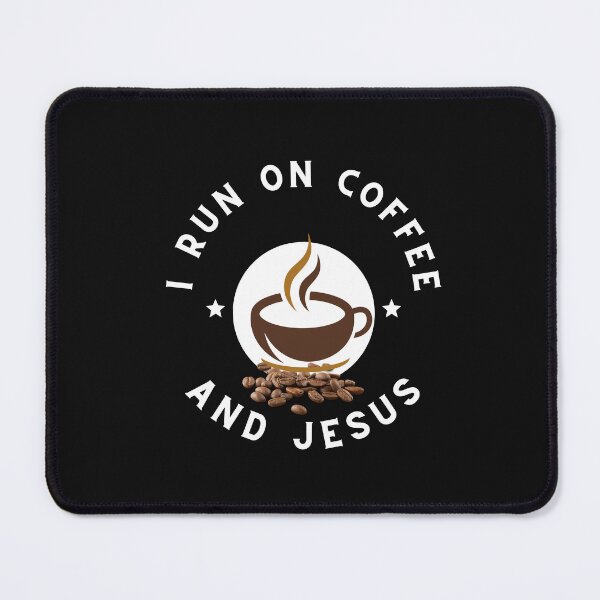 Item preview, I run on Jesus and coffe -sticker designed and sold by Faithandpattern.