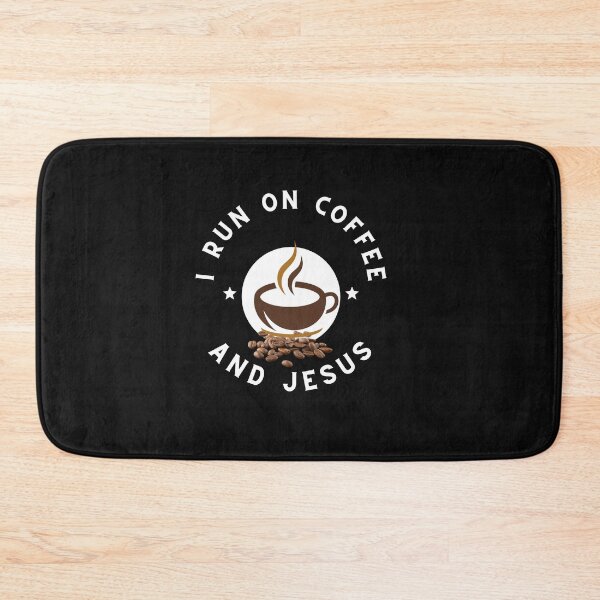 Item preview, I run on Jesus and coffe -sticker designed and sold by Faithandpattern.