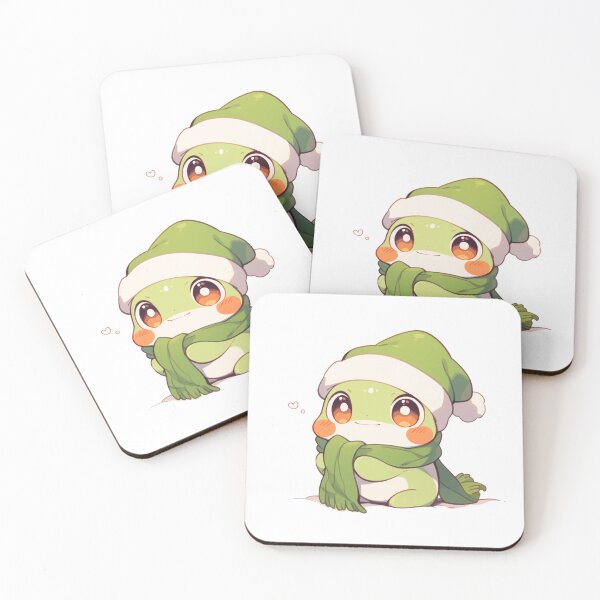 Item preview, Cute Kawaii Happy Frog Christmas Santa Froggy designed and sold by CozyKawaiiArt.