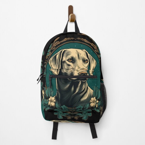 Item preview, Silver labrador retriever dog breed artwork in vintage logo style designed and sold by NBSStore.