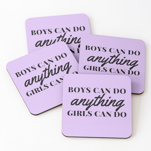 Item preview, BOYS CAN DO ANYTHING GIRLS CAN DO (black text) designed and sold by ghostofxmas.