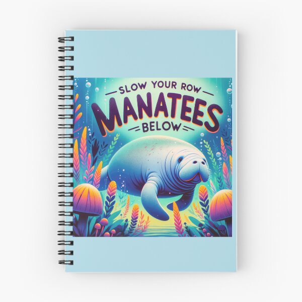 Item preview, Slow Your Row Manatees Below - Colorful Manatee design designed and sold by SandbarTees.