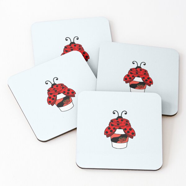 Item preview, Kawaii Coffee | Ladybug - Raspberry Cappuccino designed and sold by MyMushroomGrove.