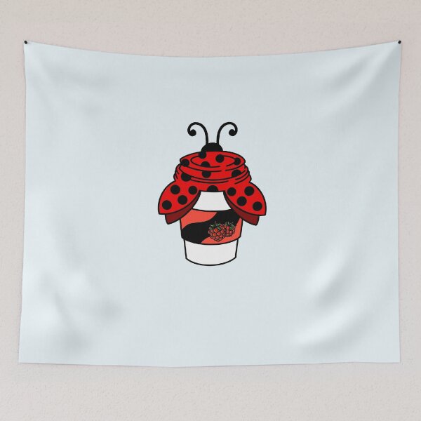 Item preview, Kawaii Coffee | Ladybug - Raspberry Cappuccino designed and sold by MyMushroomGrove.