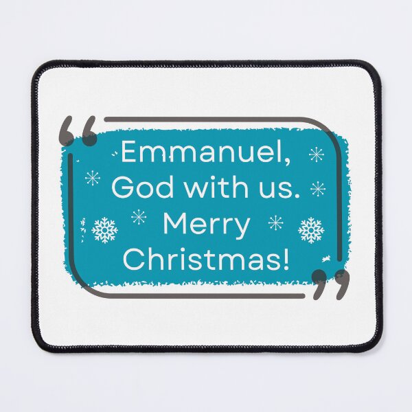 Item preview, Emmanuel, God with us. Merry Christmas. Spiritual and motivational message to increase faith designed and sold by TheVirtualSpace.