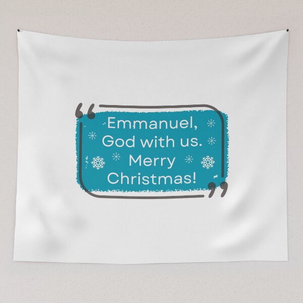 Item preview, Emmanuel, God with us. Merry Christmas. Spiritual and motivational message to increase faith designed and sold by TheVirtualSpace.