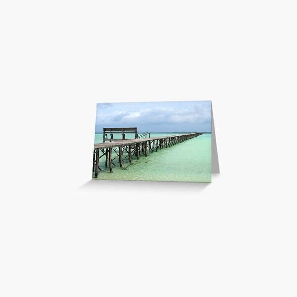 Bench on Cherokee Dock Greeting Card