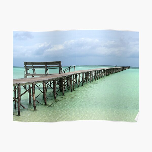 Bench on Cherokee Dock Poster