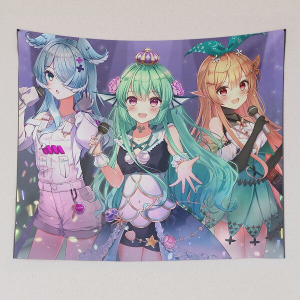 Item preview,  Pomu Rainpuff, Finana Ryugu, Selen Tatsuki, Nijisanji, Pomu Rainpuff, Finana Ryugu, Selen Tatsuki, Head Fins, Fins, Juliet Sleeve,  designed and sold by AbominationShop.