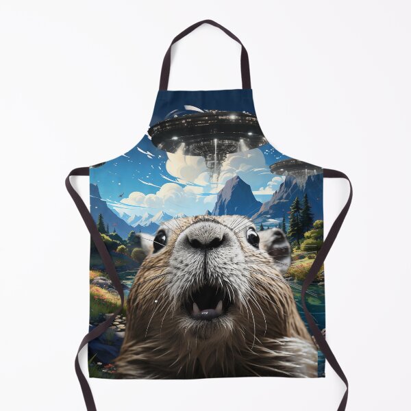 Item preview, Capybara Selfie with UFOs designed and sold by Master-Print.
